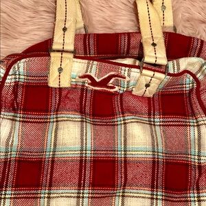 Plaid Hollister Overnight Duffle Bag
